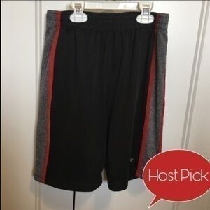 Boys size 7 black, gray and red mesh shorts STX